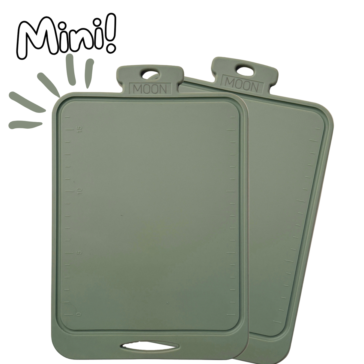 2-Pack Mini Skjærebrett i Silikon fra Moon - Minty Green