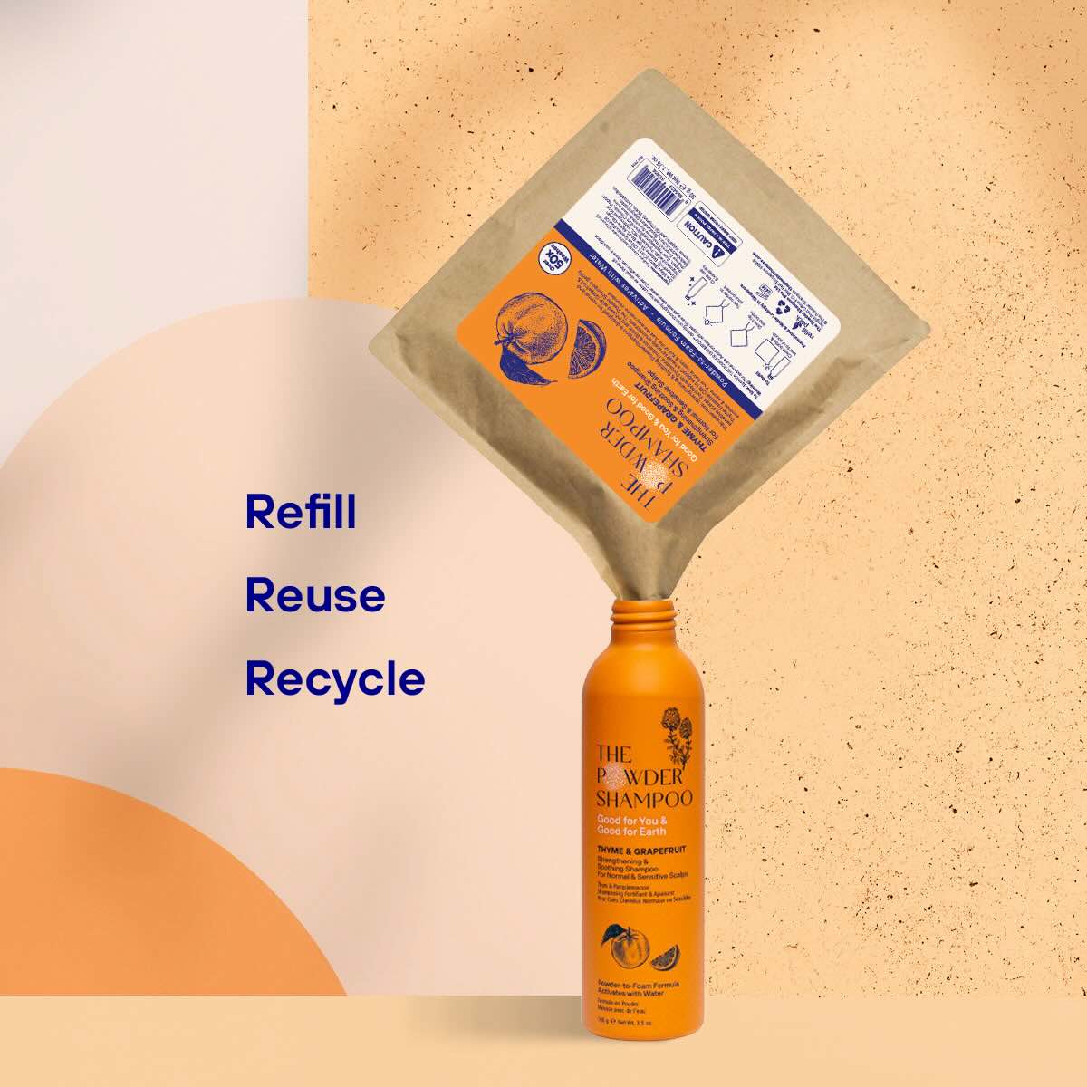 Pulvershampoo Refill for ekstra sensitiv hodebunn fra The Powder Shampoo