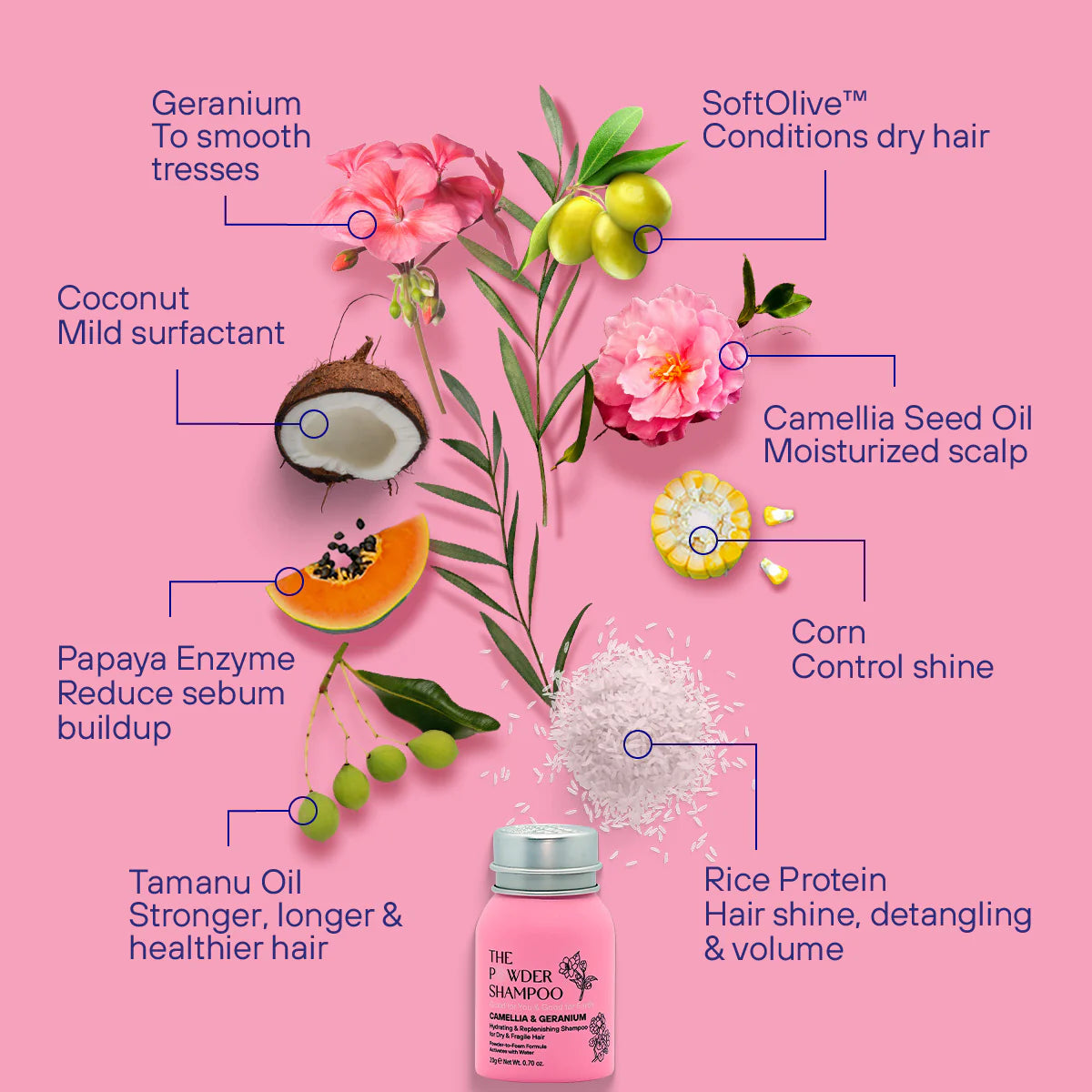 Refillpakke med pulvershampo for tørt og skadet hår fra The Powder Shampoo