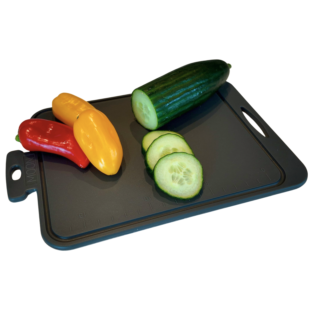 2-Pack Mini Skjærebrett i Silikon fra Moon - Charcoal Grey