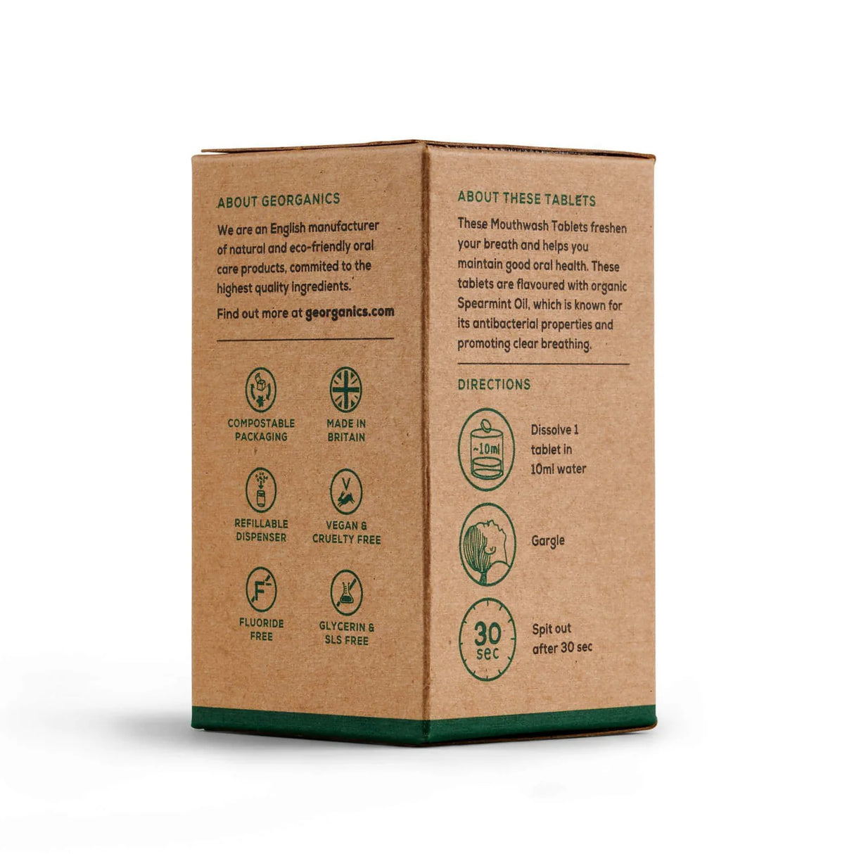 Spearmint Munnskyllevann-180stk fra Georganics