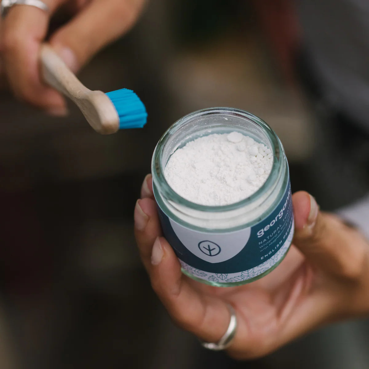 English Peppermynte Mineral Tannkrem Pulver 60ml fra Georganics