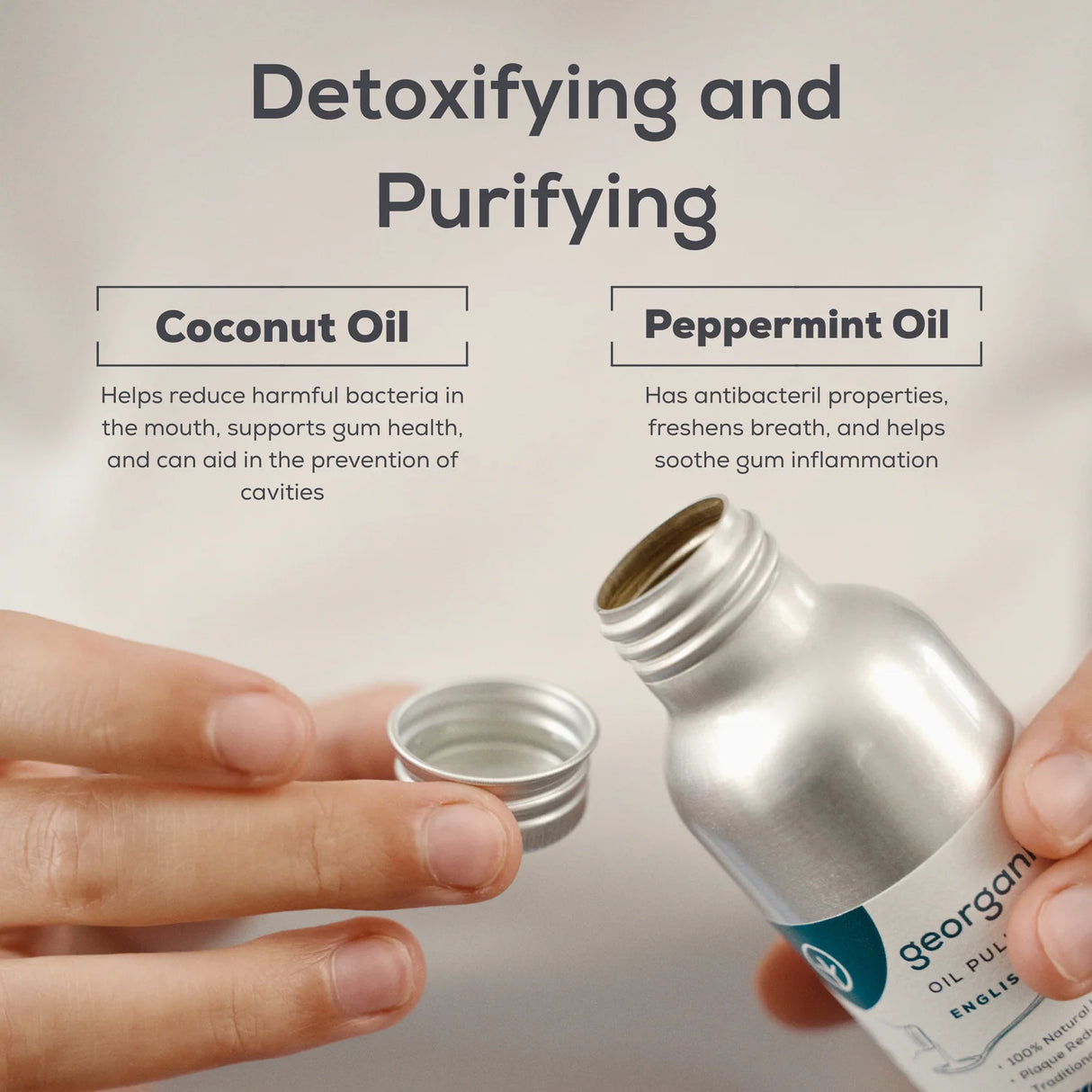 Oil Pulling Munnskyll Peppermynte 100ml fra Georganics