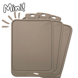 3-Pack Mini Skjærebrett i Silikon fra Moon - Leafy Beige