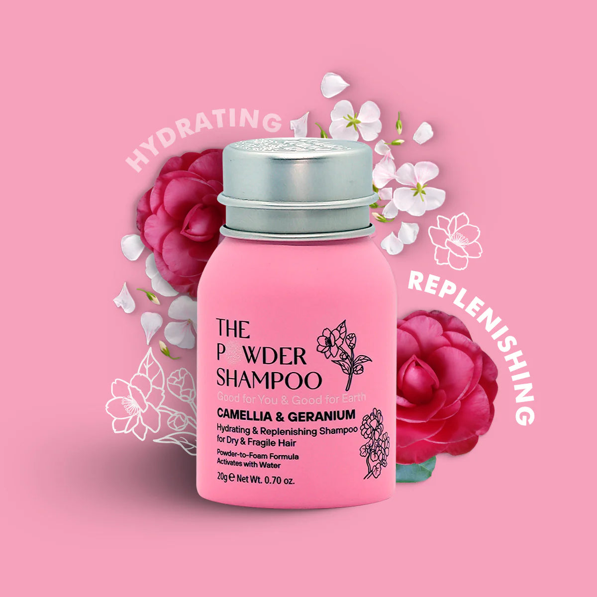 Mini-Pulvershampoo for Tørt og Skadet hår fra The Powder Shampoo