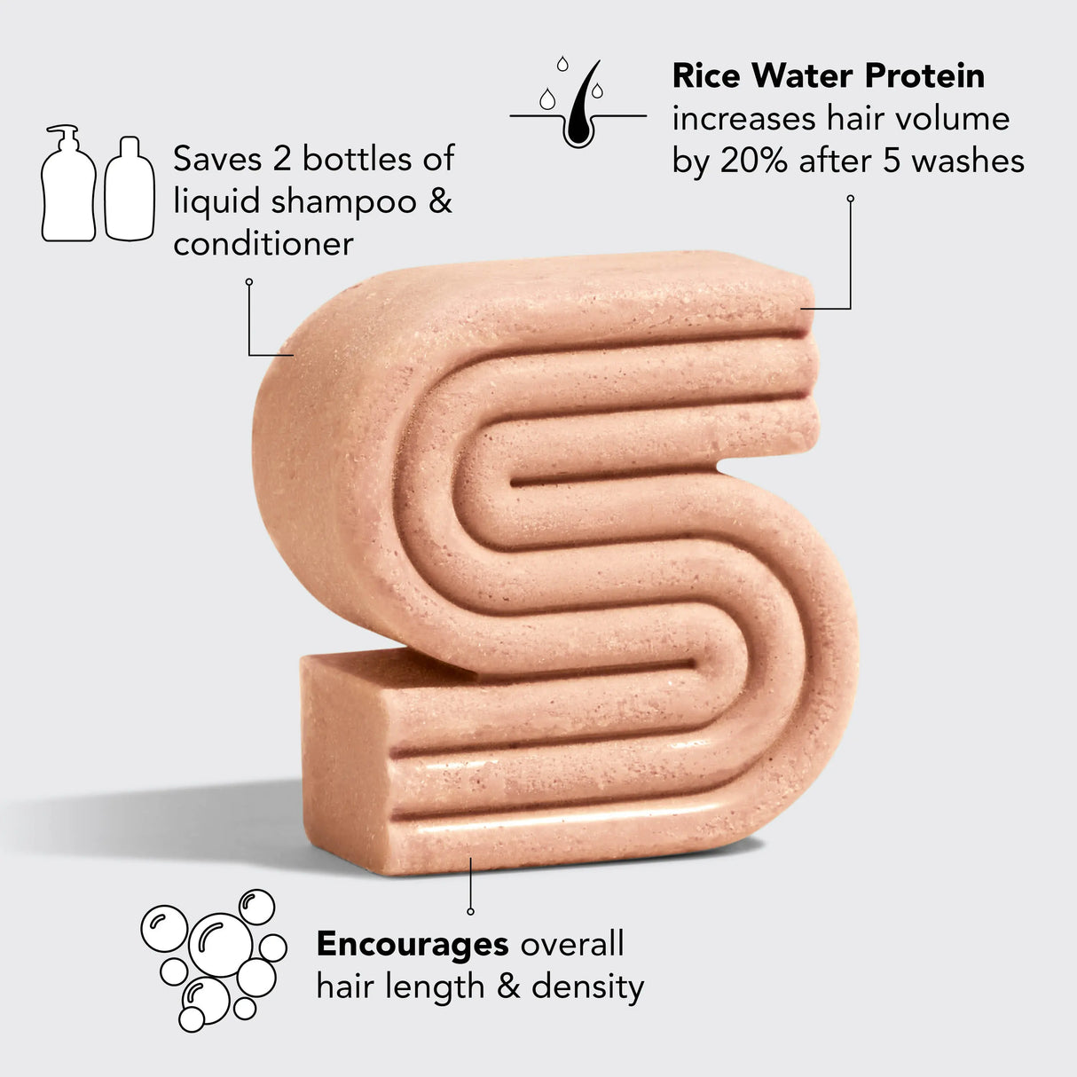 Kitsch Rice Water Shampoo Bar for Hårvekst