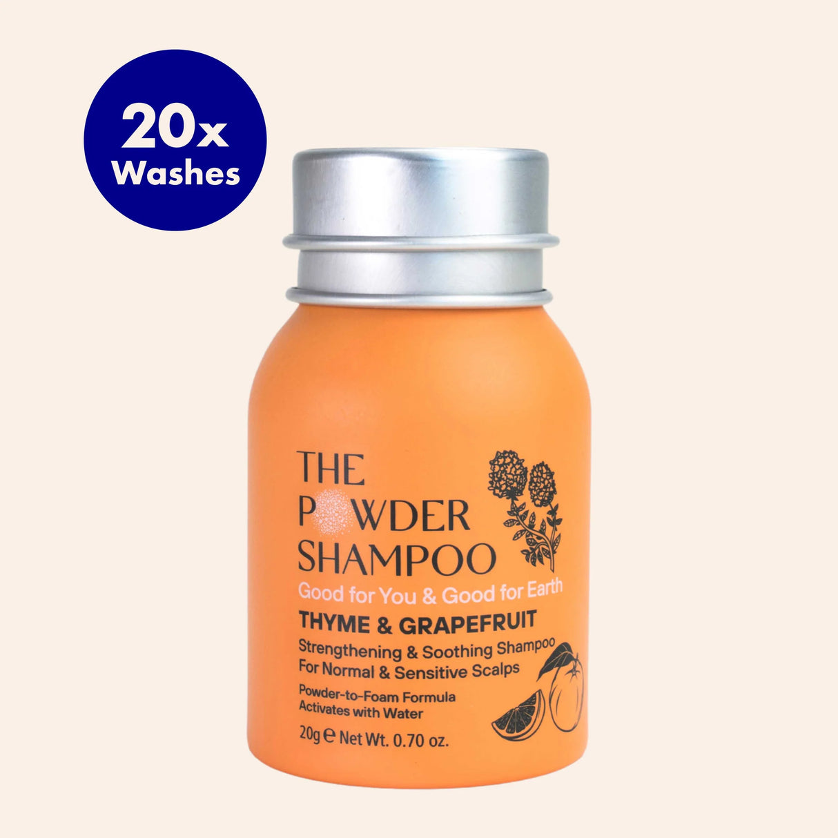 Mini-pulvershampoo for ekstra sensitiv hodebunn fra The Powder Shampoo