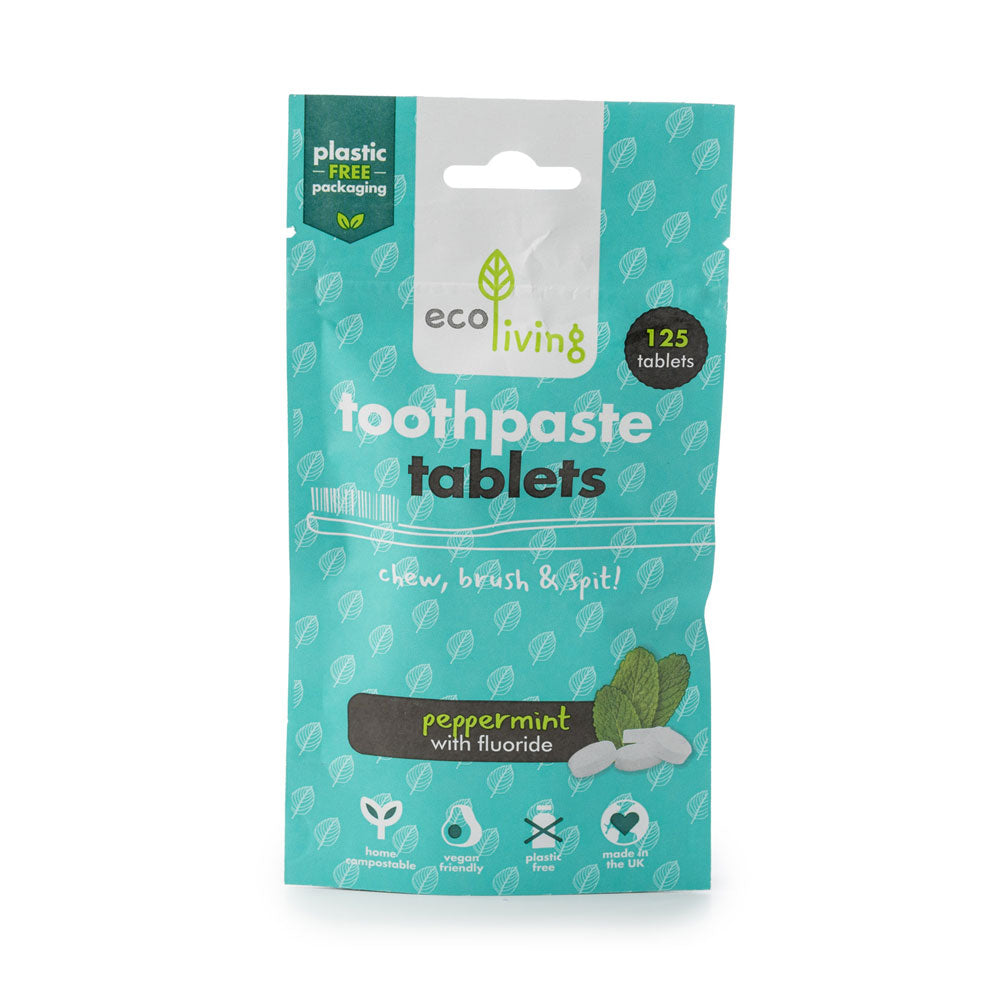 Tannkremtabletter med Fluor - Peppermyntesmak fra EcoLiving